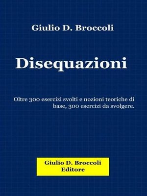 cover image of Disequazioni